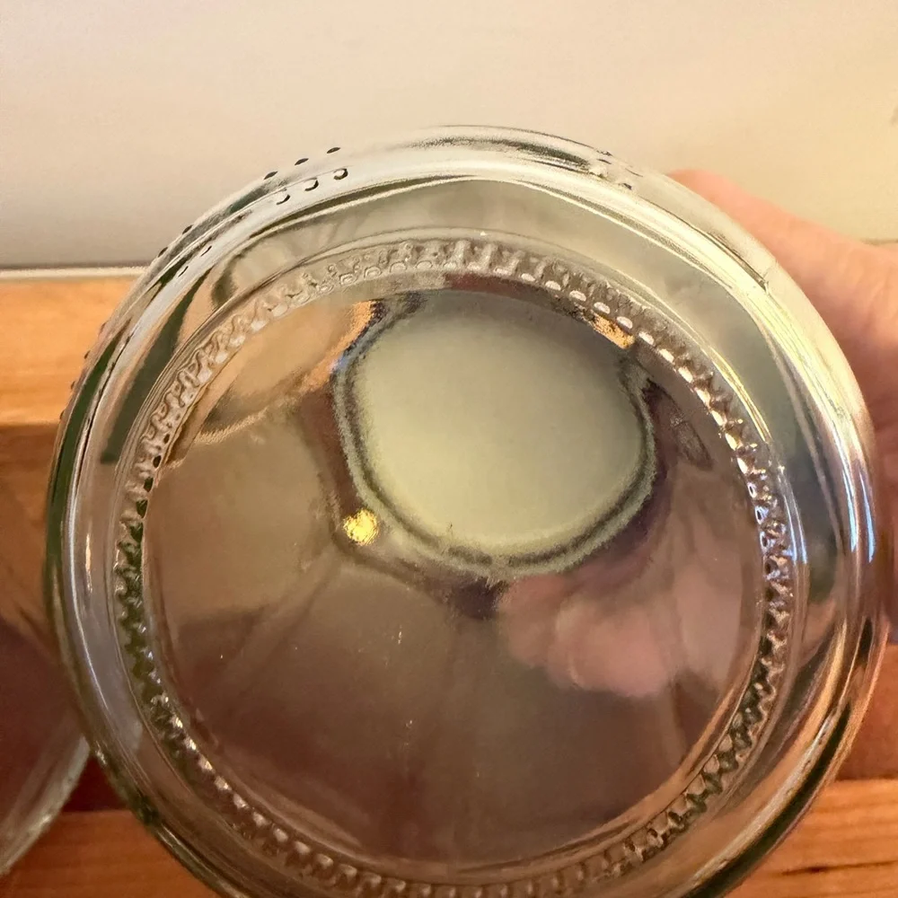 8-sided glass jars with lids set of 2